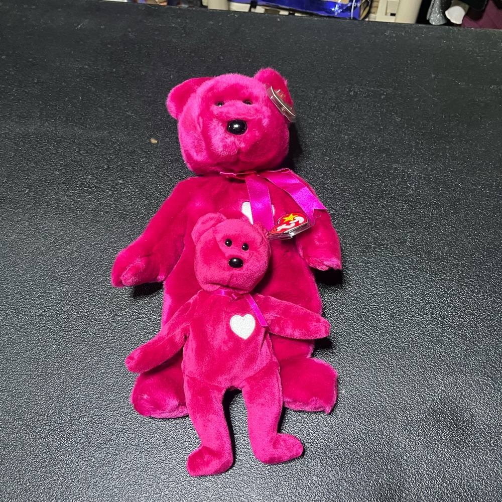 Plush Pink Teddy Bear Set